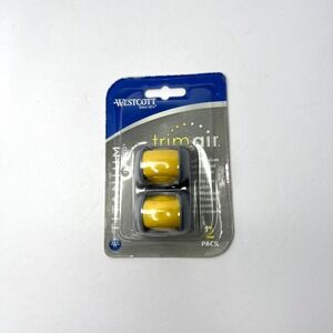 Westcott Yellow Trimair Replacement Blades Titanium Bonded 2 Pack 15194 Scoring